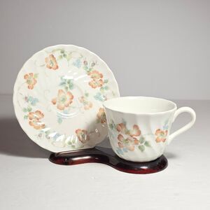 Wedgwood Teacup and Saucer Pink Flowers